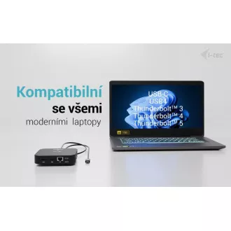 i-tec USB-C Dual HDMI Docking Station, Power Delivery 100W