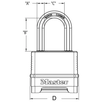 Master Lock Kombinačný visiaci zámok - Excell - 56mm