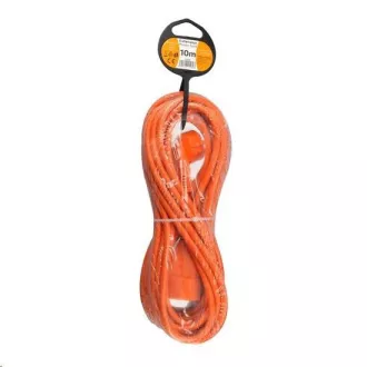 Solight predlžovací prívod - spojka, 1 zásuvka, 10m, 3 x 1mm2, oranžová