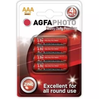 AgfaPhoto zinková batéria AAA, shrink 4ks