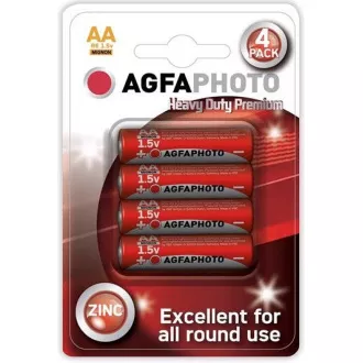 AgfaPhoto zinková batéria AA, blister 4ks
