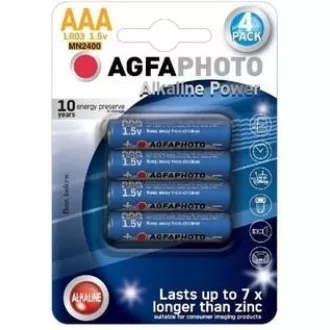 AgfaPhoto Power alkalická batéria LR03/AAA, blister 4ks