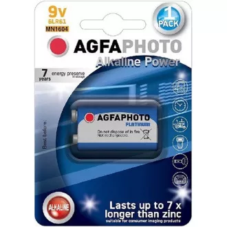 AgfaPhoto Power alkalická batéria 9V, blister 1ks