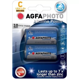 AgfaPhoto Power lkalická batéria LR14/C, blister 2ks