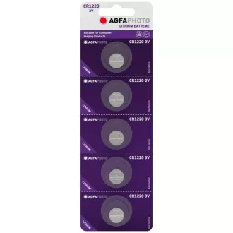 AgfaPhoto gombíková lítiová batéria CR1220, blister 5ks
