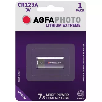 AgfaPhoto lítiová foto batéria CR123A, blister 1ks