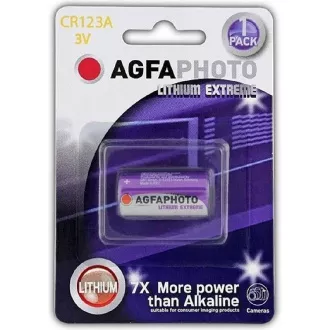 AgfaPhoto lítiová foto batéria CR123A, blister 1ks