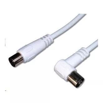 PREMIUMCORD TV kábel anténny prepojovací 10m, konektor 90 ° (koaxiálny, M / F, 75 Ohm) PREMIUMCORD TV kábel anténny prepojovací 10m, konektor 90 ° (koaxiálny, M / F, 75 Ohm)