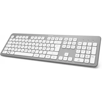 Hama bezdrôtová klávesnica KW-700, strieborná/biela - SK Hama bezdrôtová klávesnica KW-700, strieborná/biela - SK
