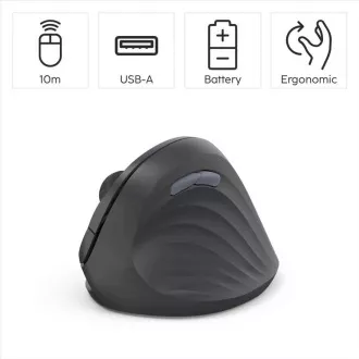 Hama vertikálna ergonomická bezdrôtová myš EWM-500R, pre pravákov