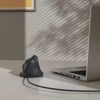 Hama vertikálna ergonomická káblová myš ECM-500R, pre pravákov, čierna