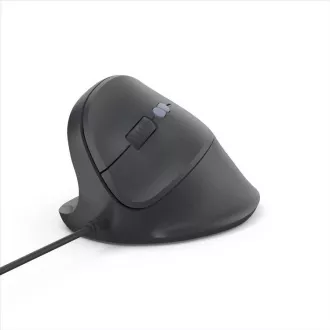 Hama vertikálna ergonomická káblová myš ECM-500L, pre ľavákov, čierna