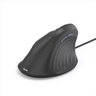 Hama vertikálna ergonomická káblová myš ECM-500L, pre ľavákov, čierna