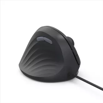 Hama vertikálna ergonomická káblová myš ECM-500L, pre ľavákov, čierna