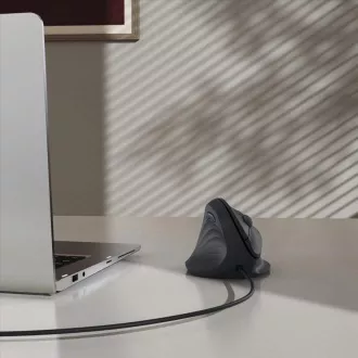 Hama vertikálna ergonomická káblová myš ECM-500L, pre ľavákov, čierna