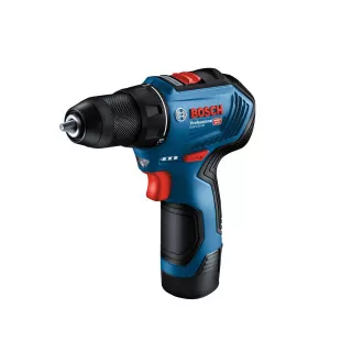 BOSCH GSR 12V-30, akumulátorový vŕtací skrutkovač, 0 – 420 / 0 – 1.600 ot/min, 8 mm, sada bitov a vrtákov, taška BOSCH GSR 12V-30, akumulátorový vŕtací skrutkovač, 0 – 420 / 0 – 1.600 ot/min, 8 mm, sada bitov a vrtákov, taška