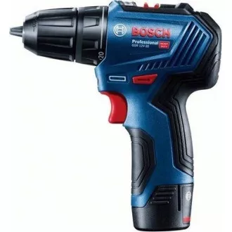 BOSCH GSR 12V-30, akumulátorový vŕtací skrutkovač, 0 – 420 / 0 – 1.600 ot/min, 8 mm, sada bitov a vrtákov, taška BOSCH GSR 12V-30, akumulátorový vŕtací skrutkovač, 0 – 420 / 0 – 1.600 ot/min, 8 mm, sada bitov a vrtákov, taška