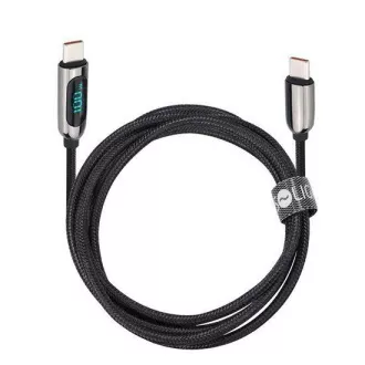 Solight USB-C kábel s displejom, USB-C konektor - USB-C konektor, 100W, 1m Solight USB-C kábel s displejom, USB-C konektor - USB-C konektor, 100W, 1m