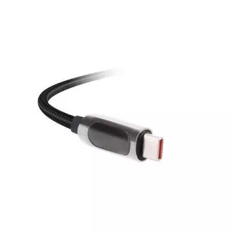 Solight USB-C kábel s displejom, USB-C konektor - USB-C konektor, 100W, 1m Solight USB-C kábel s displejom, USB-C konektor - USB-C konektor, 100W, 1m
