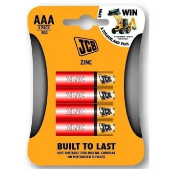JCB zinkovo-chloridová batéria R03, blister 4 ks