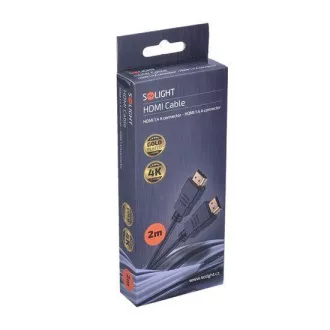 Solight HDMI kábel s Ethernetom, HDMI 1.4 A konektor - HDMI 1.4 A konektor, blister, 2m Solight HDMI kábel s Ethernetom, HDMI 1.4 A konektor - HDMI 1.4 A konektor, blister, 2m
