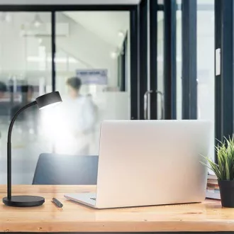 Solight LED stolná lampička, 4, 5W, 300lm, 3CCT, čierna, podstavec