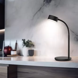 Solight LED stolná lampička, 4, 5W, 300lm, 3CCT, čierna, podstavec