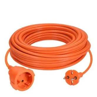 Solight 1z pohyblivý prívod - spojka, 20m, 2 x 1, 5mm2, oranžová