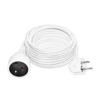 Solight 1z predlžovací prívod - spojka, 15m, 3 x 1, 5mm2, biela