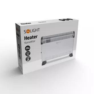 Solight teplovzdušný konvektor 2000W, ventilátor, nastaviteľný termostat Solight teplovzdušný konvektor 2000W, ventilátor, nastaviteľný termostat