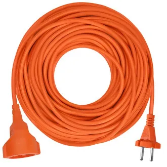 Solight 1z pohyblivý prívod - spojka, 15m, 2 x 1, 5mm2, oranžová