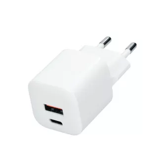 Solight USB-C + USB-A Fast Charger GaN 20W PD