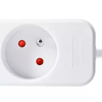 Solight predlžovací prívod 3m, 3 zásuvky, 16A/3680W, PVC, biely