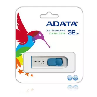 ADATA Flash Disk 32GB C008, USB 2.0 Classic, biela
