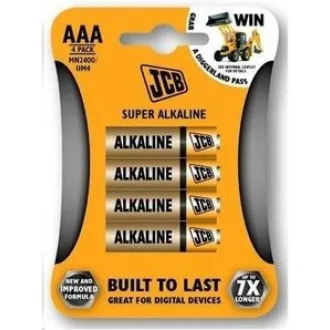 JCB SUPER alkalická batéria LR03, blister 4 ks