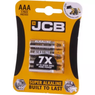 JCB SUPER alkalická batéria LR03, blister 8 ks