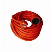 Solight predlžovací prívod - spojka, 1 zásuvka, 20m, 3 x 1, 5mm2, oranžová