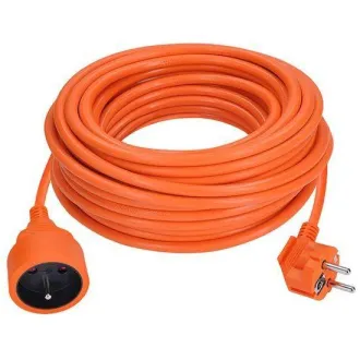 Solight predlžovací prívod - spojka, 1 zásuvka, 20m, 3 x 1, 5mm2, oranžová