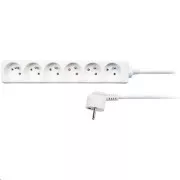 Solight predlžovací prívod, 6 zásuviek, biely, 1, 5m