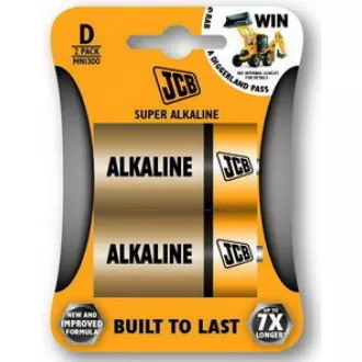 JCB SUPER alkalická batéria LR20, blister 2 ks