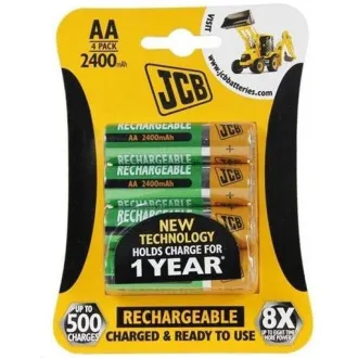 JCB RTU NiMH AA/R06, min.2400mAh, prednabitá, blister 4 ks
