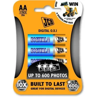 JCB OXI DIGITAL alkalická batéria LR06, blister 4 ks