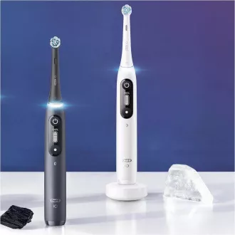 Oral-B iO Series 7 Duo Black Onyx & White Alabaster set elektrických zubných kefiek, 5 režimov, AI, časovač