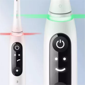 Oral-B iO Series 6 Duo White & Pink Sand set elektrických zubných kefiek, 5 režimov, AI, časovač