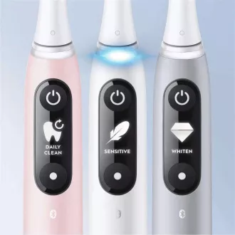 Oral-B iO Series 6 Duo White & Pink Sand set elektrických zubných kefiek, 5 režimov, AI, časovač