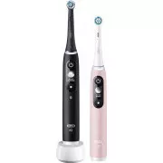 Oral-B iO Series 6 Duo Black & Pink Sand set elektrických zubných kefiek, 5 režimov, AI, časovač