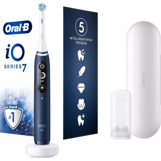 Oral-B iO Series 7 Sapphire elektrická zubná kefka, 5 režimov, cestovné puzdro, rýchlonabíjacia stanica