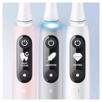 Oral-B iO Series 6 Grey Opal elektrická zubná kefka, magnetická, 5 režimov, tlakový senzor, AI, púzdro