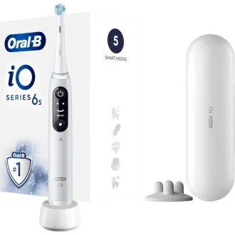 Oral-B iO Series 6 elektrická zubná kefka, 5 režimov, časovač, tlakový senzor, mobilné aplikácie, biela Oral-B iO Series 6 elektrická zubná kefka, 5 režimov, časovač, tlakový senzor, mobilné aplikácie, biela