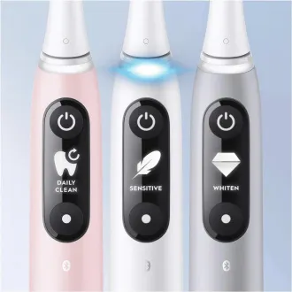 Oral-B iO Series 6 elektrická zubná kefka, 5 režimov, časovač, tlakový senzor, mobilné aplikácie, biela Oral-B iO Series 6 elektrická zubná kefka, 5 režimov, časovač, tlakový senzor, mobilné aplikácie, biela